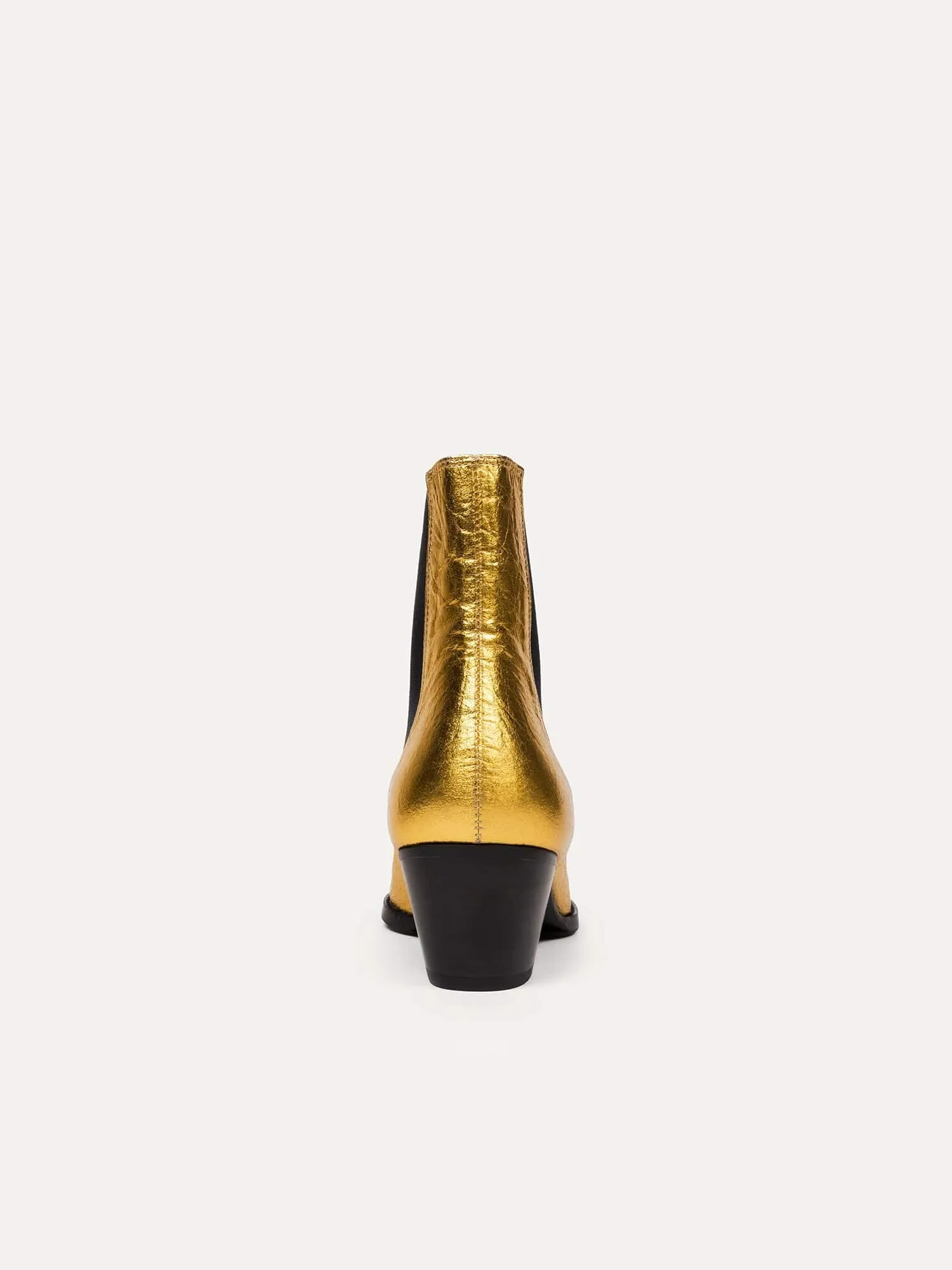 3pm Friday Rocks! Vegan Piñatex Ankle Boots | Metallic Gold