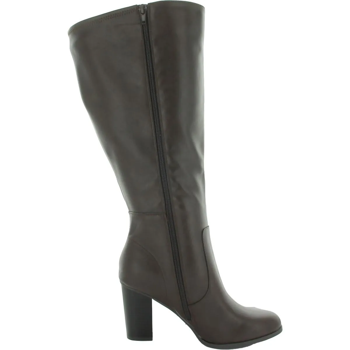 Addyyp  Womens Faux Leather Wide Calf Knee-High Boots