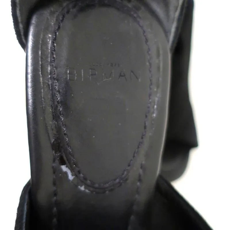 Alexandre Birman Platform Clog Sandals Peggy Black Suede & Snakeskin Size 37