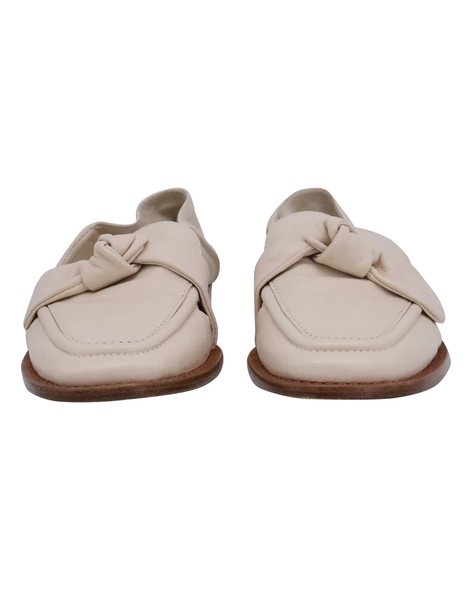 Alexandre Birman Soft Maxi Clarita Loafers in Cream Leather