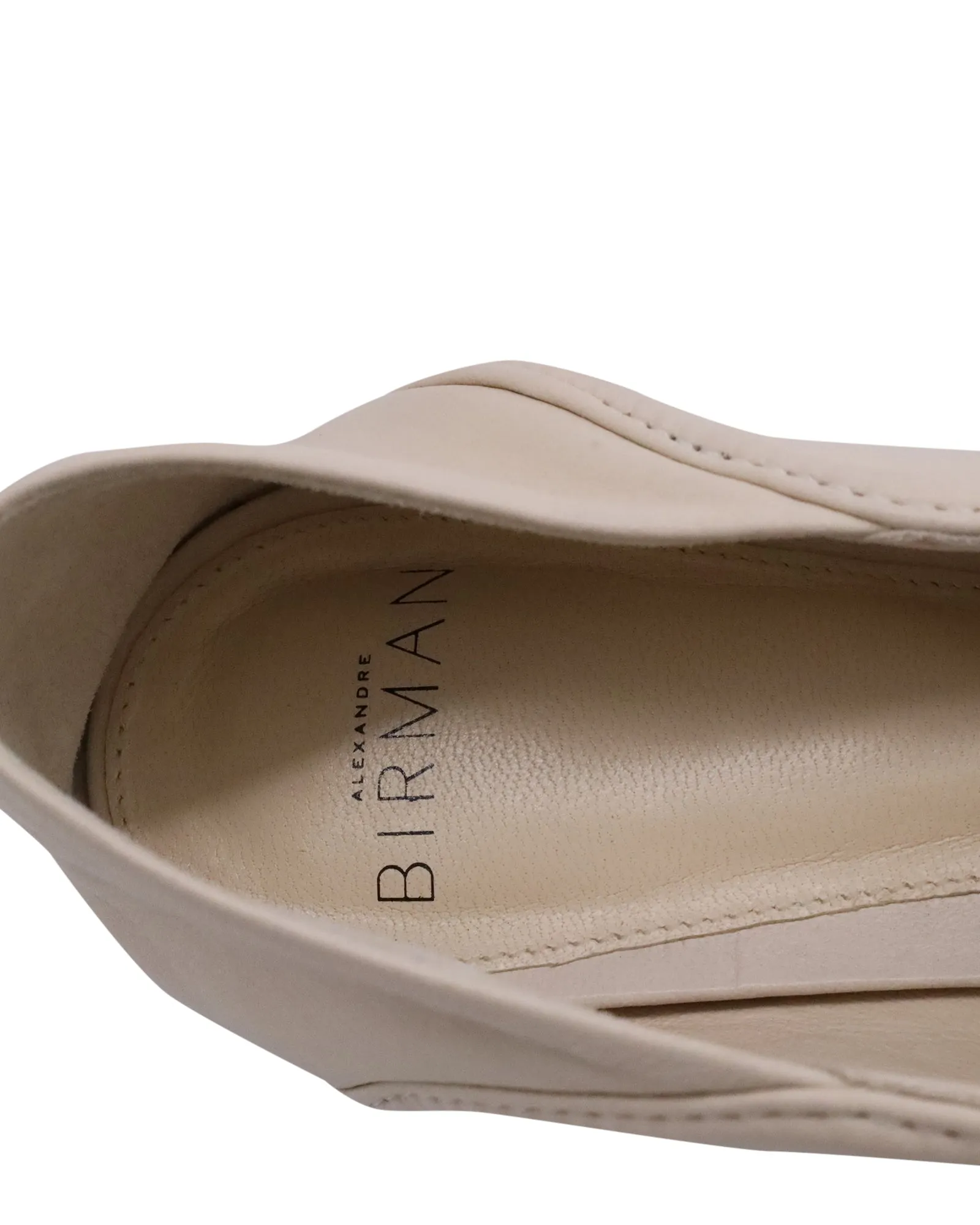 Alexandre Birman Soft Maxi Clarita Loafers in Cream Leather
