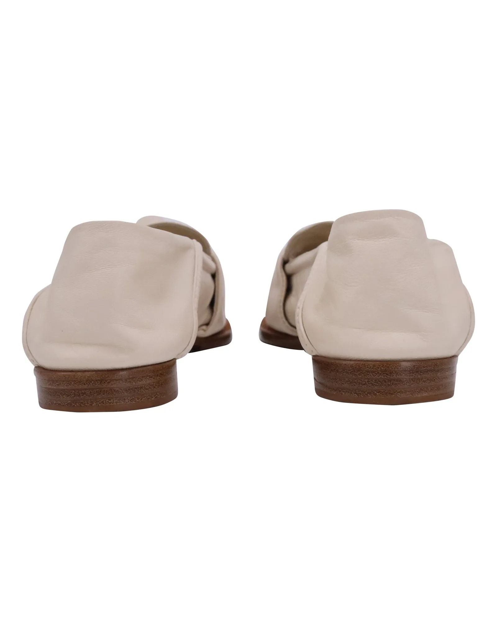 Alexandre Birman Soft Maxi Clarita Loafers in Cream Leather