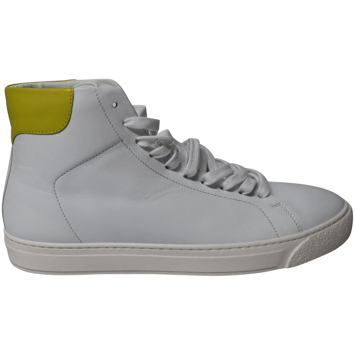 Anya Hindmarch High-Top Sneakers in White Leather