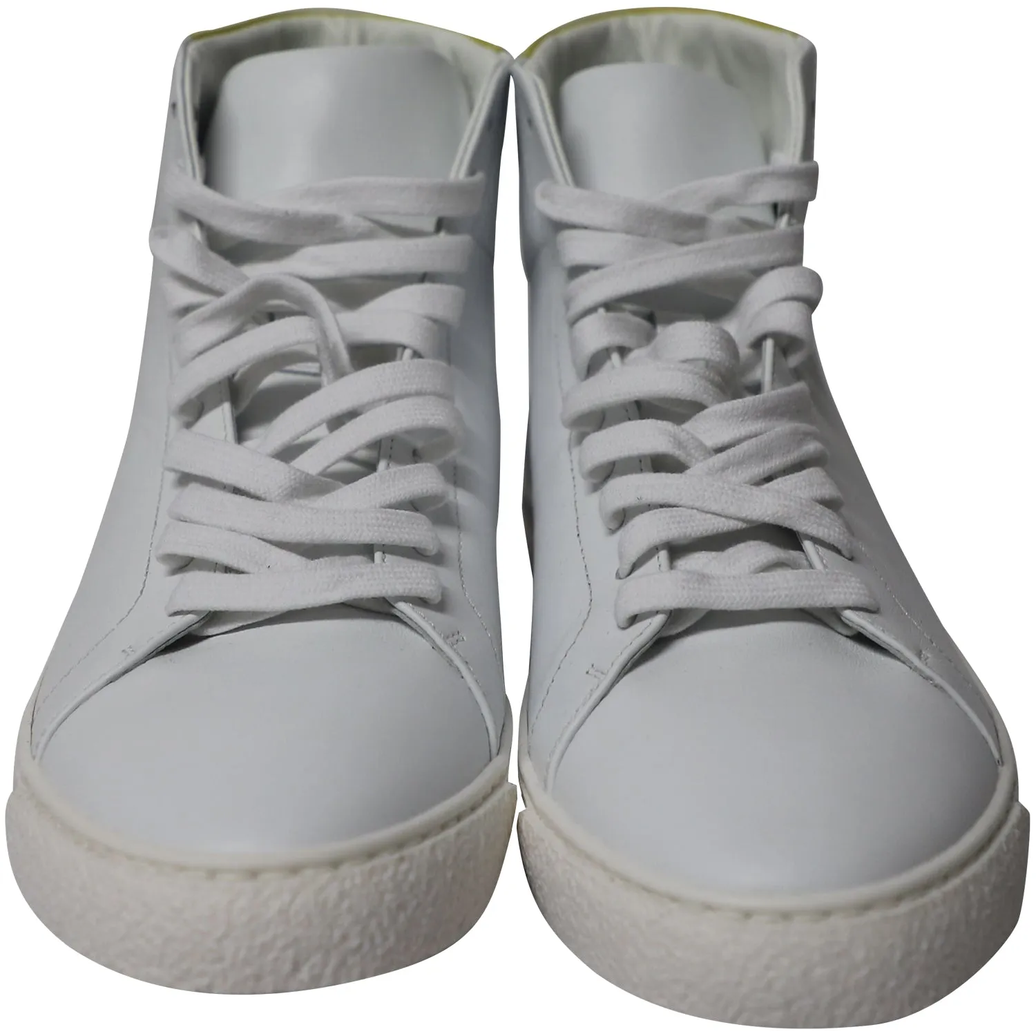 Anya Hindmarch High-Top Sneakers in White Leather