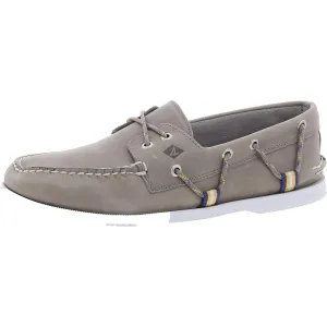 A/O Webbing Sport Mens Leather Flat Boat Shoes