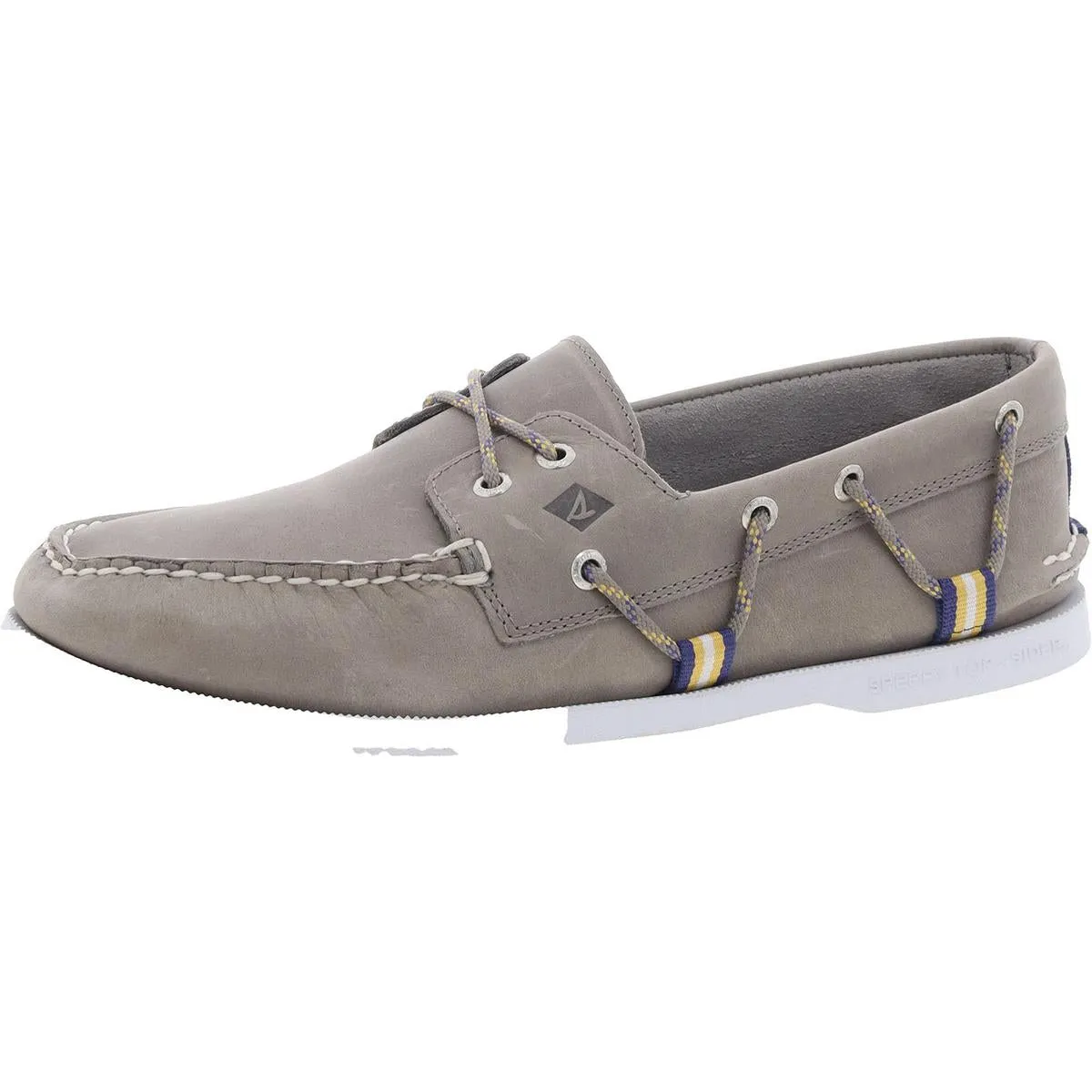 A/O Webbing Sport Mens Leather Flat Boat Shoes