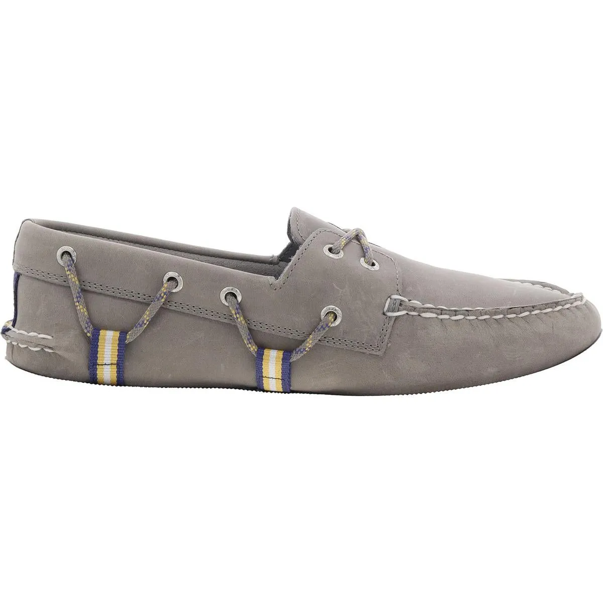 A/O Webbing Sport Mens Leather Flat Boat Shoes
