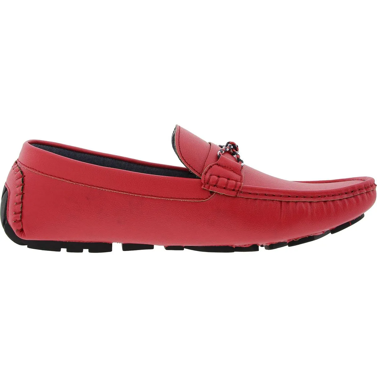 Asco Mens Laceless Faux Leather Boat Shoes