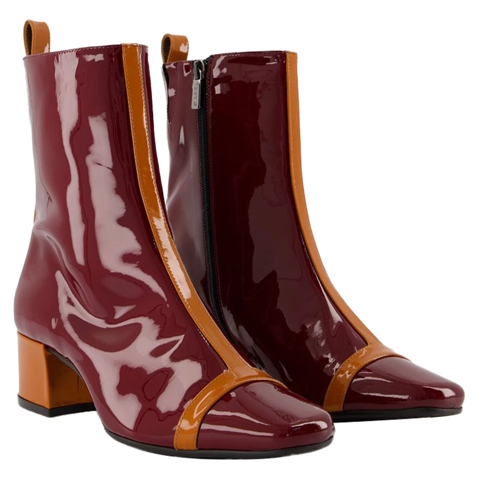 Audrey Boots - Carel - Patent Leather - Camel