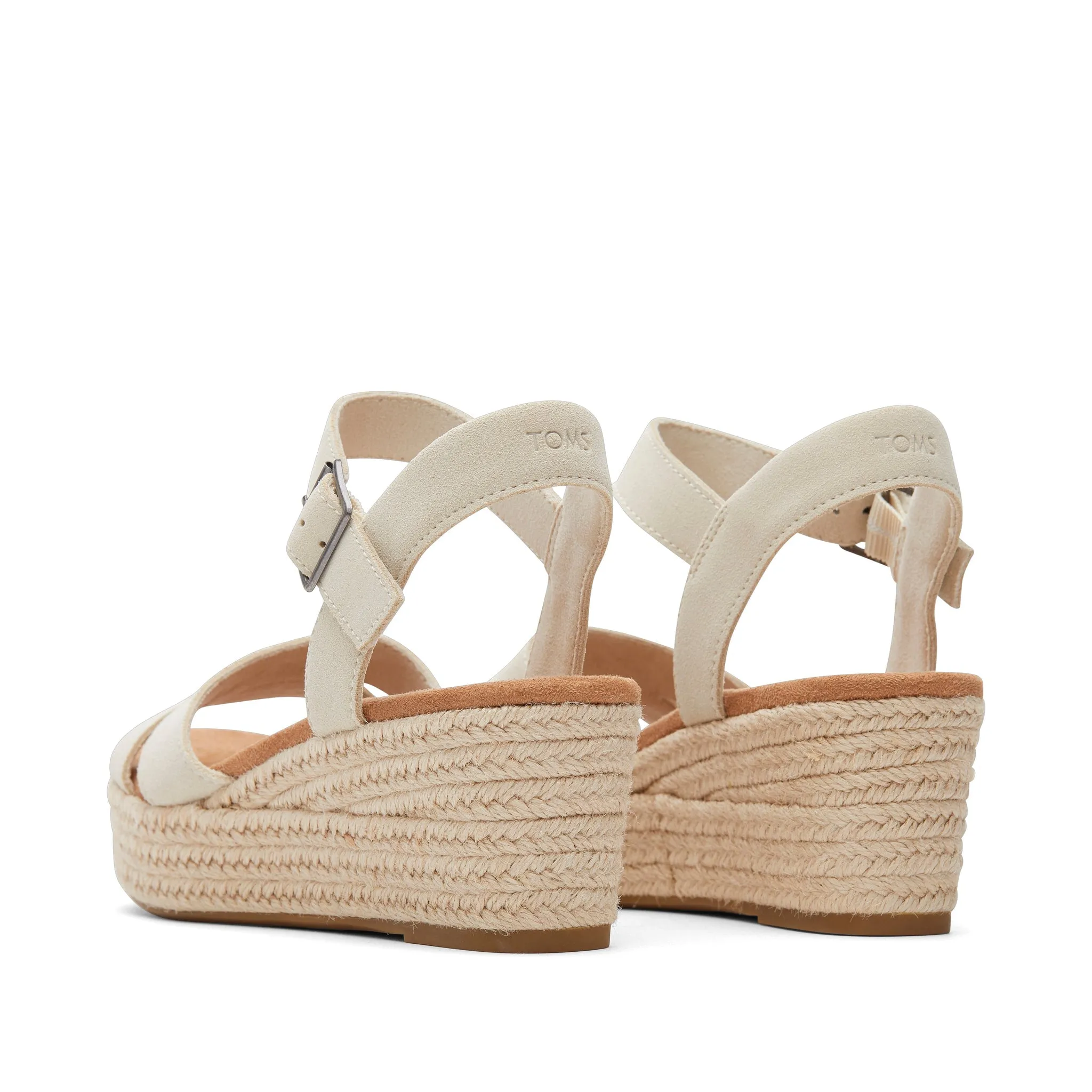 Audrey Cream Suede Wedge Sandal