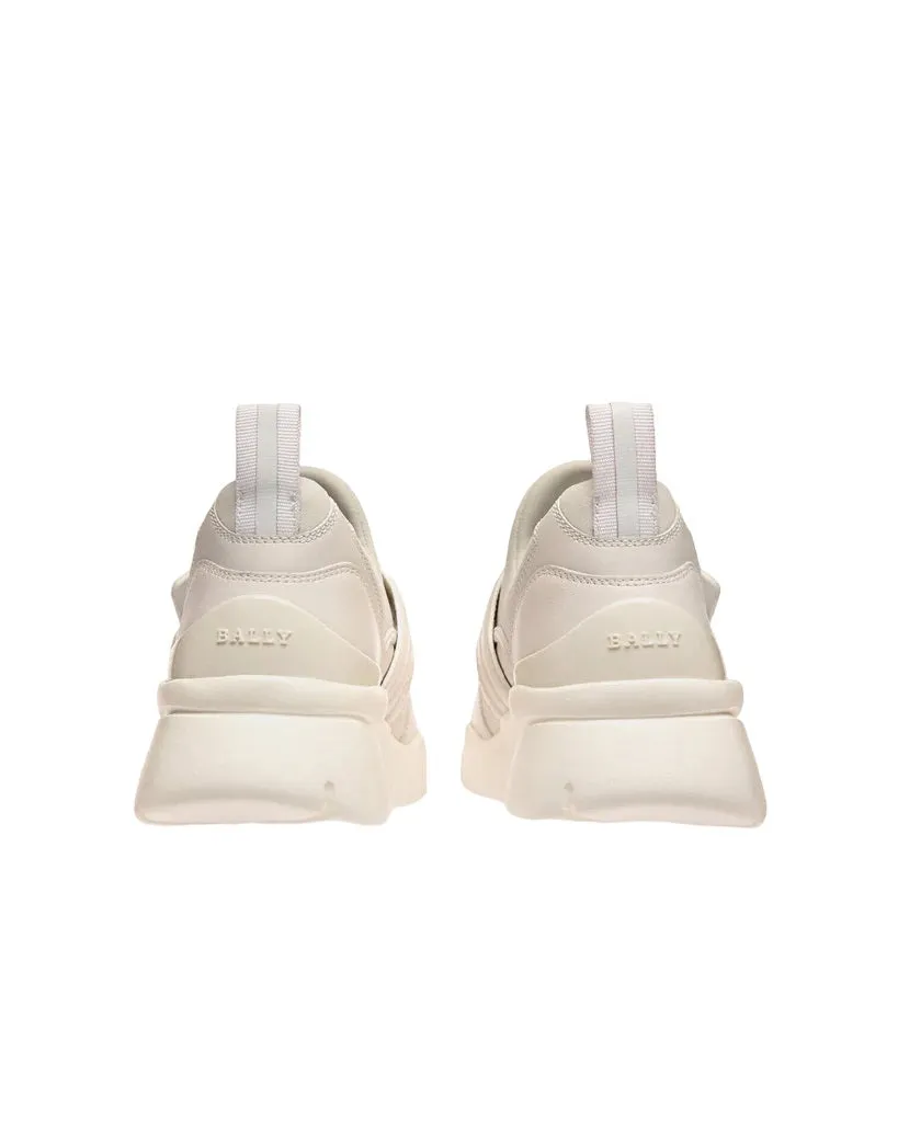 Bally Brinelle 6239652 Women's White Calf Plain Leather Sneakers