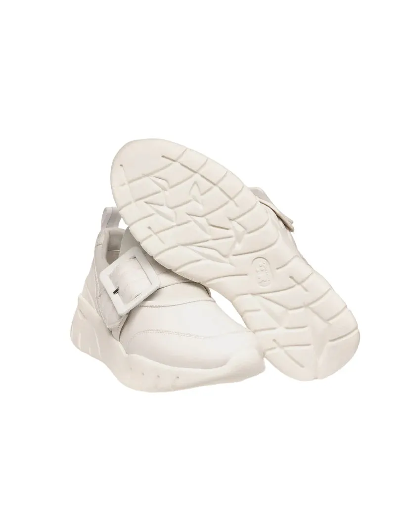 Bally Brinelle 6239652 Women's White Calf Plain Leather Sneakers