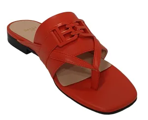 BALLY Elia 6302987 Ladies Orange River Calf Leather Flats