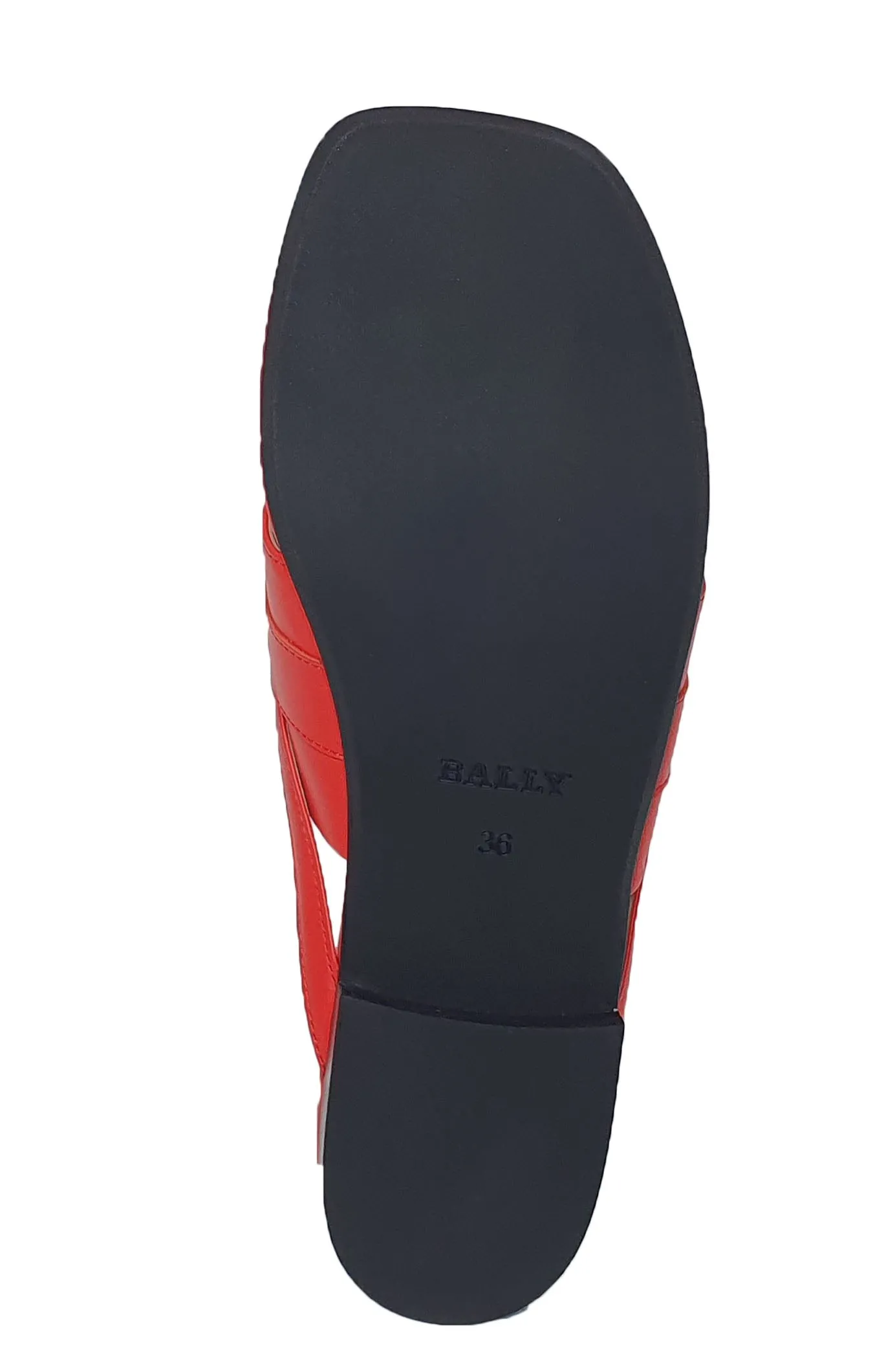 BALLY Elia 6302987 Ladies Orange River Calf Leather Flats