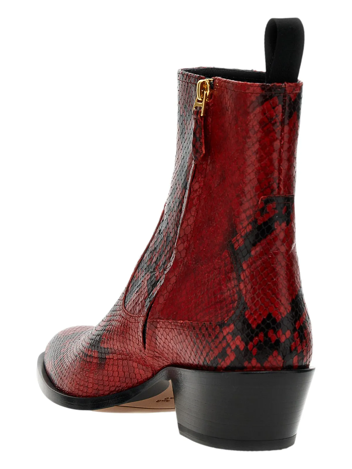 Bally Gaiman 6303991 Men's Ruby Animal Print Leather Boots