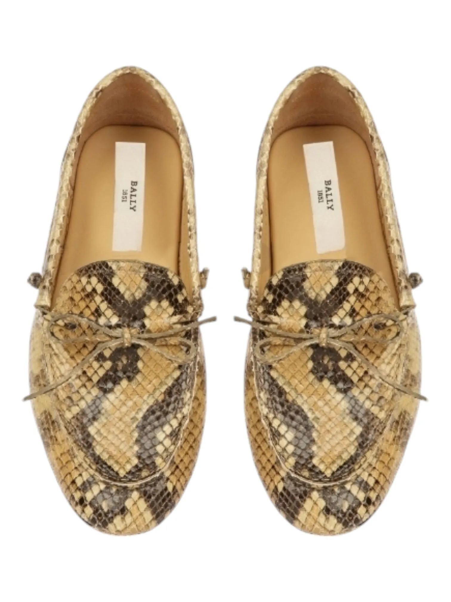 Bally Gaspar 6304341 Men's New Rhu Snake Print Goat Leather Loafers