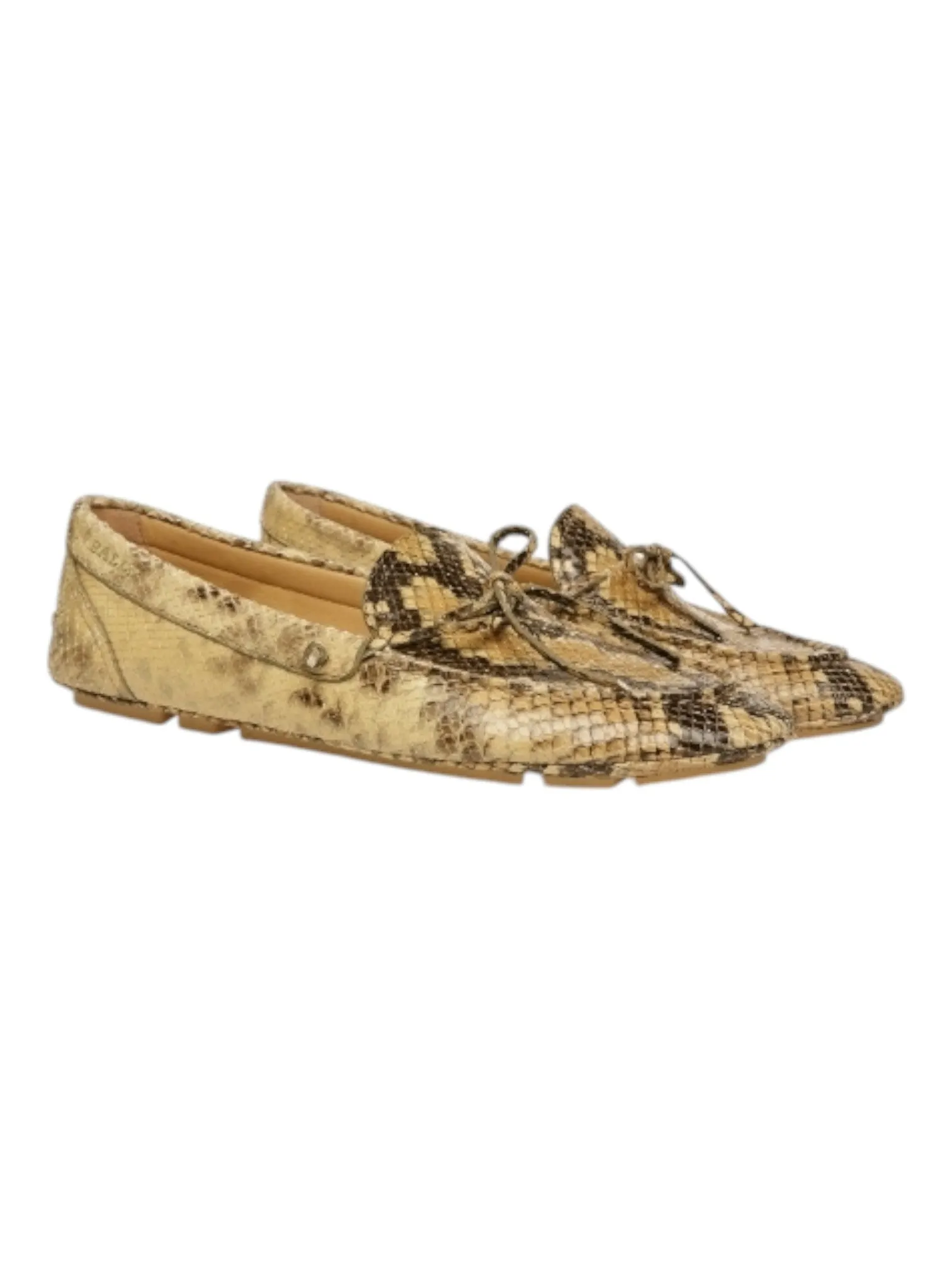 Bally Gaspar 6304341 Men's New Rhu Snake Print Goat Leather Loafers