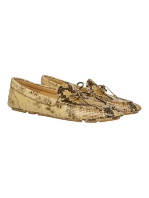 Bally Gaspar 6304341 Men's New Rhu Snake Print Goat Leather Loafers