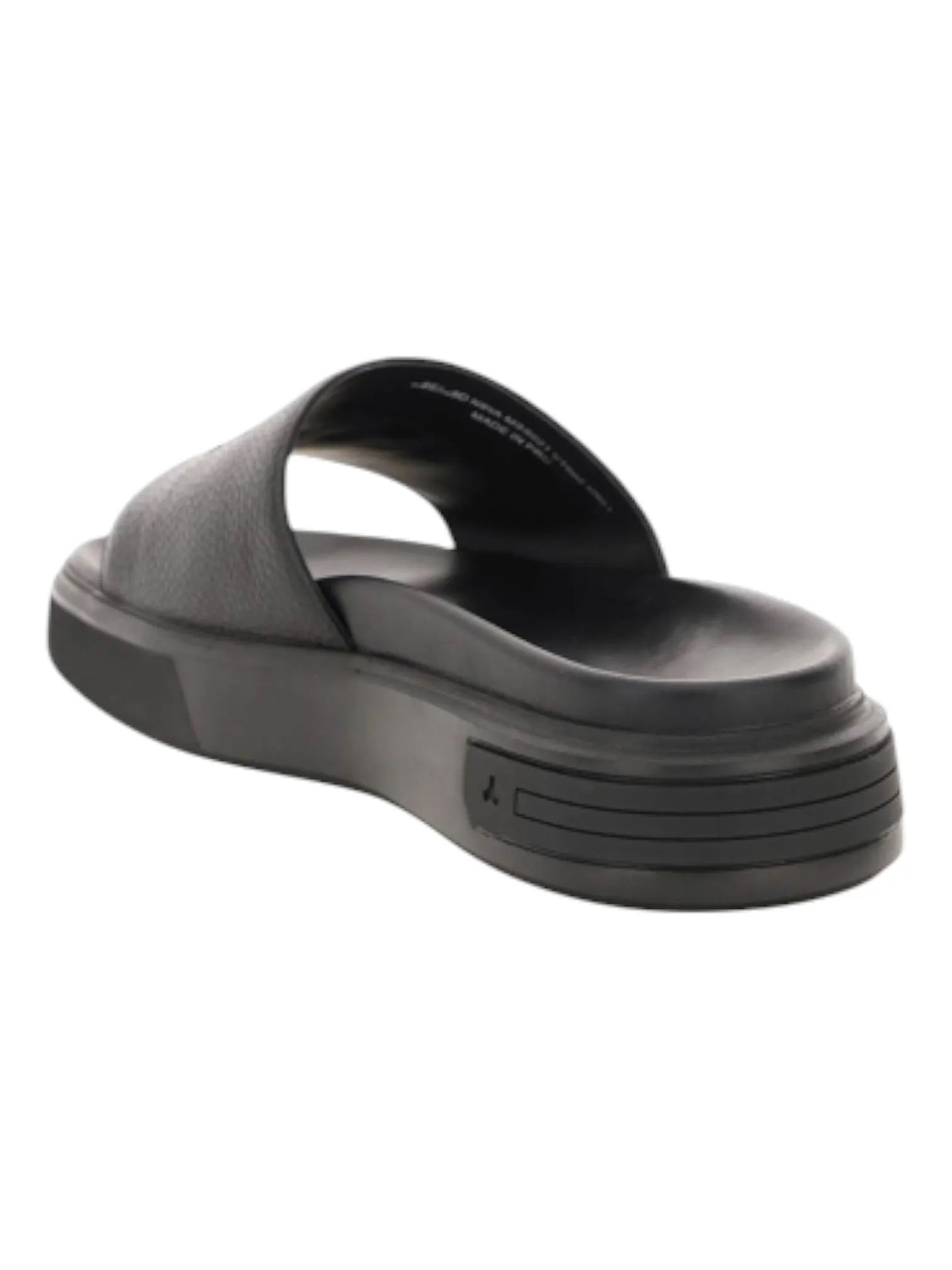 Bally Jaxons 6300152 Men's Black Bovine Grained Leather Sandals