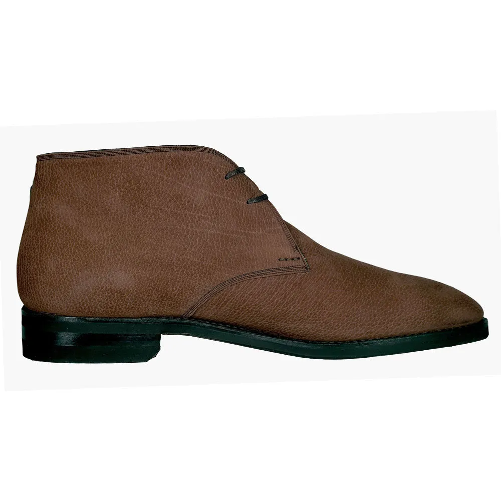 Bally Skiligny 6237887 Men's Brown Grained Calf Leather Desert Boots