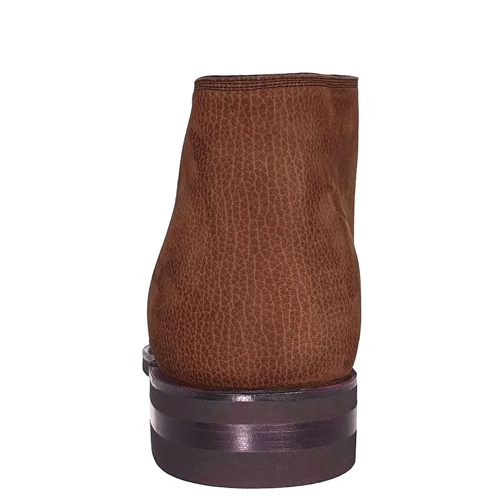 Bally Skiligny 6237887 Men's Brown Grained Calf Leather Desert Boots