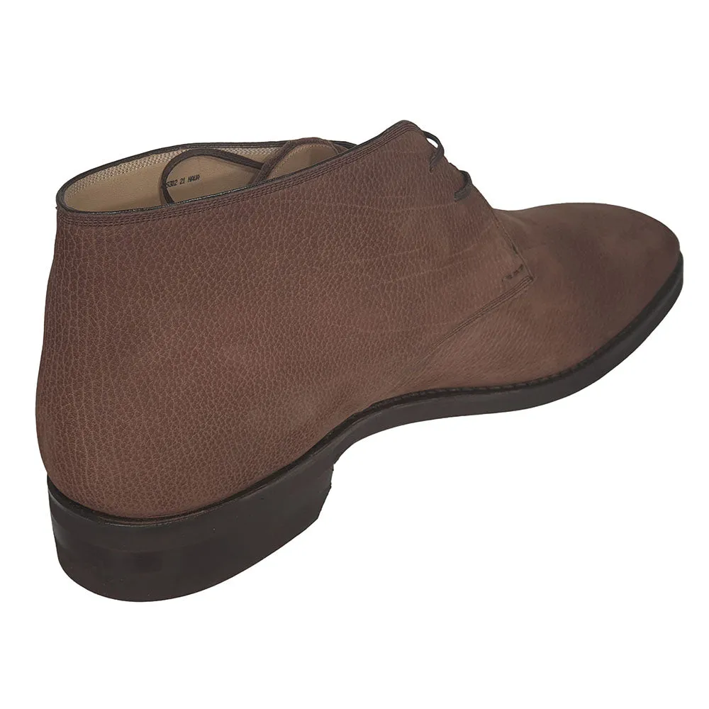 Bally Skiligny 6237887 Men's Brown Grained Calf Leather Desert Boots
