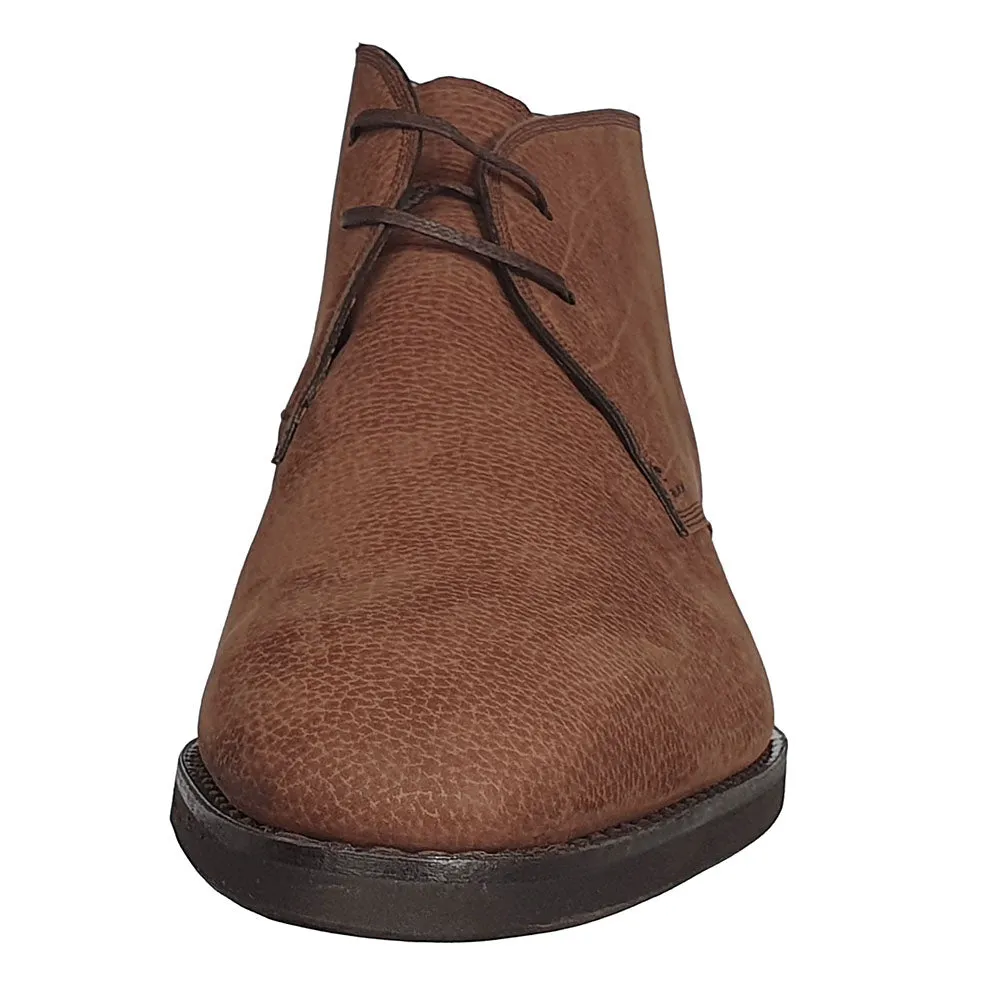Bally Skiligny 6237887 Men's Brown Grained Calf Leather Desert Boots