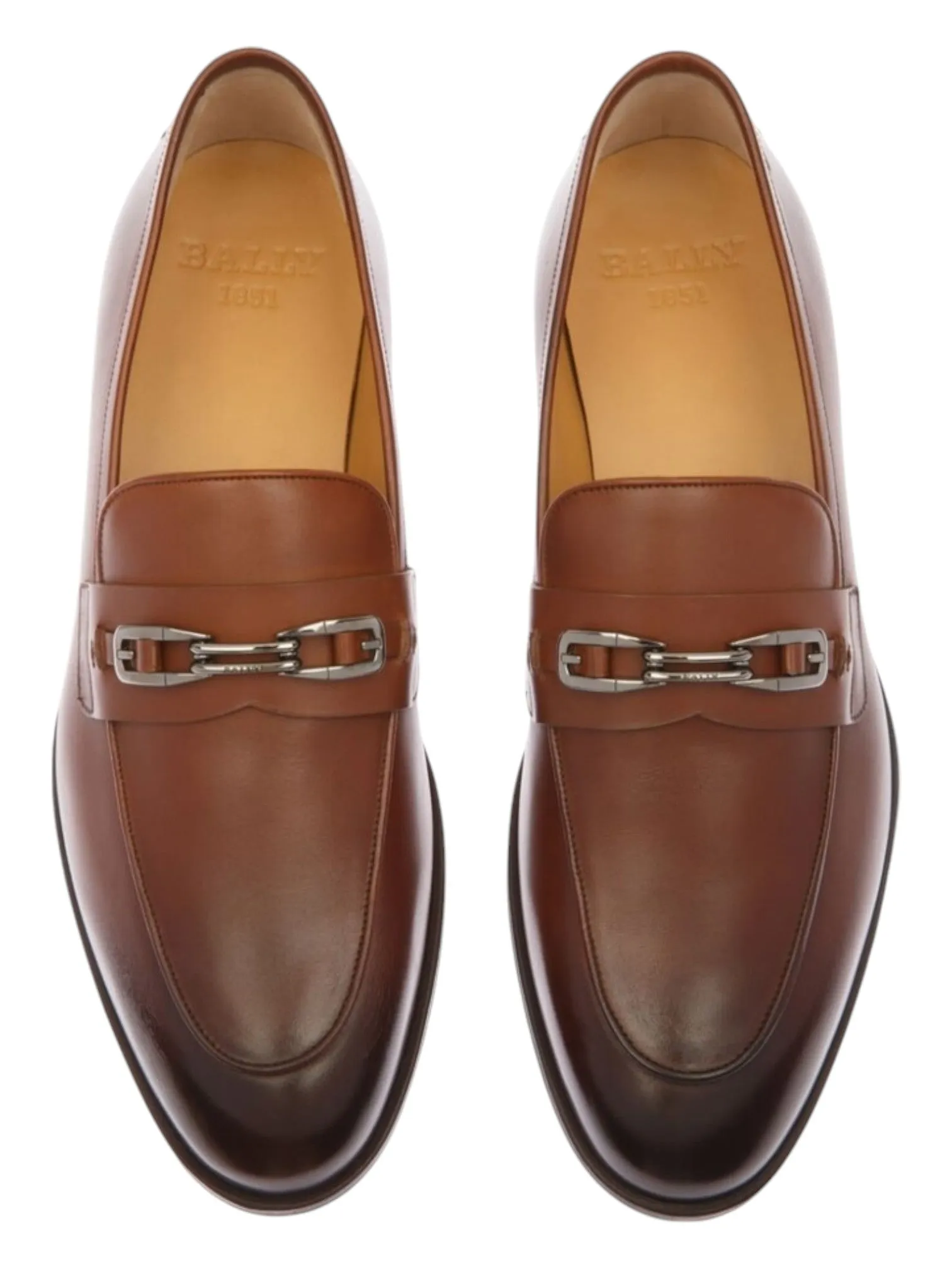 Bally Westro 6303301 Men's Cuero Calf Plain Leather Loafers