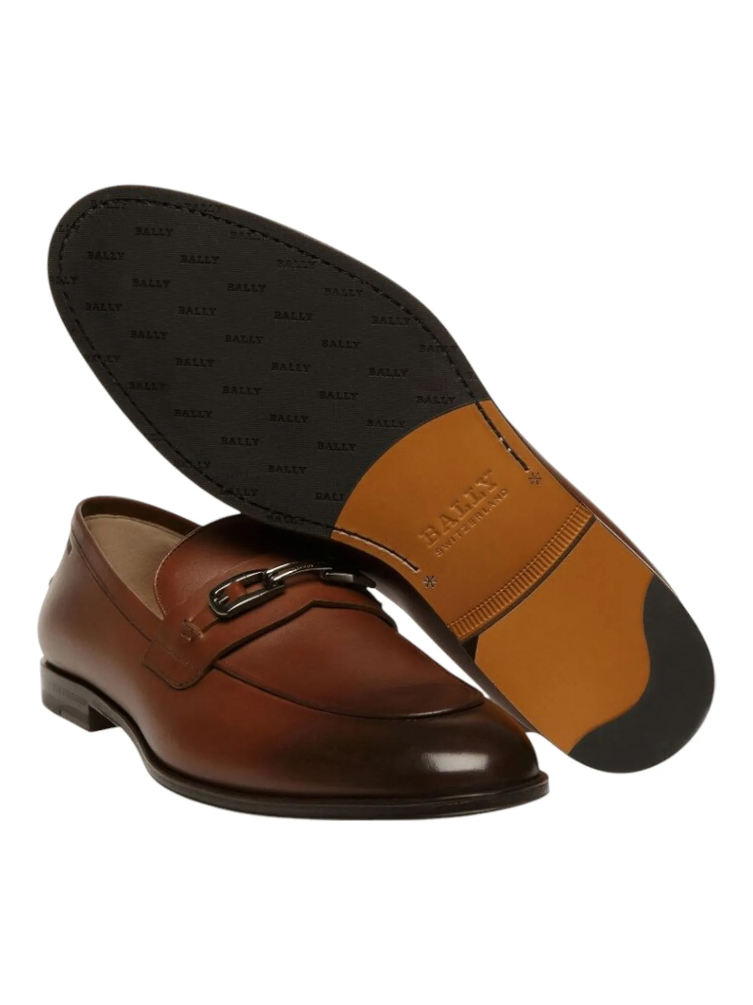 Bally Westro 6303301 Men's Cuero Calf Plain Leather Loafers