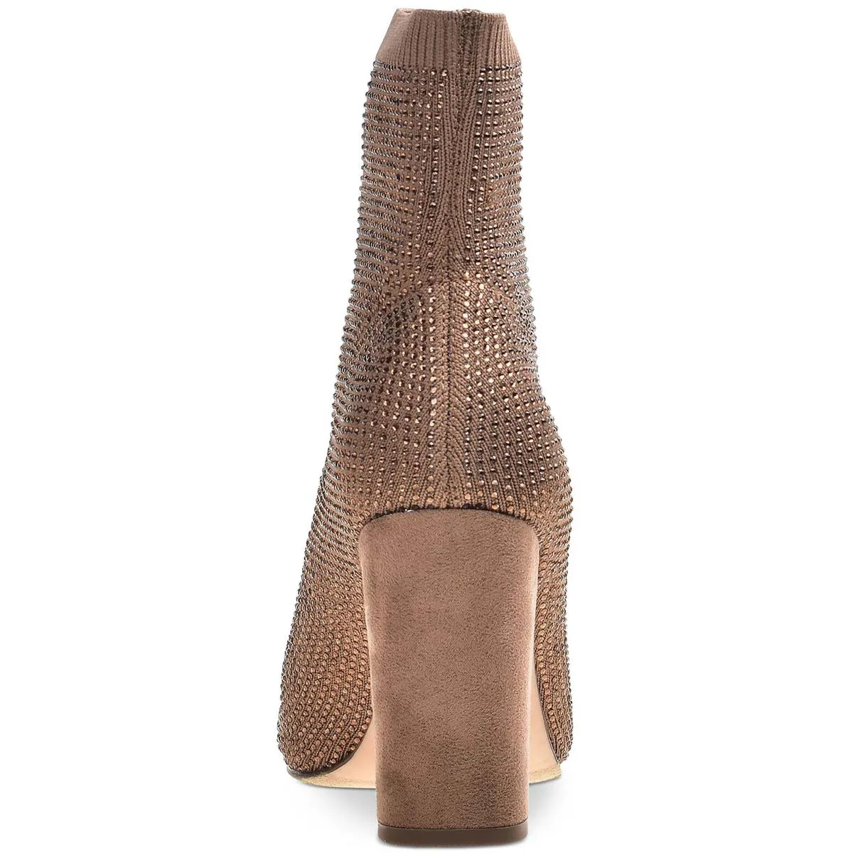 Baybe Womens Rhinestone Block Heel Ankle Boots