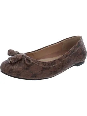 Bethany Womens Leather Slip On Flats