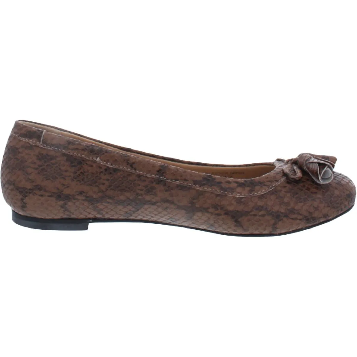 Bethany Womens Leather Slip On Flats