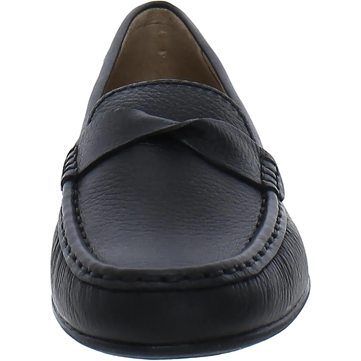 Beverley Road Womens Leather Slip On Loafers
