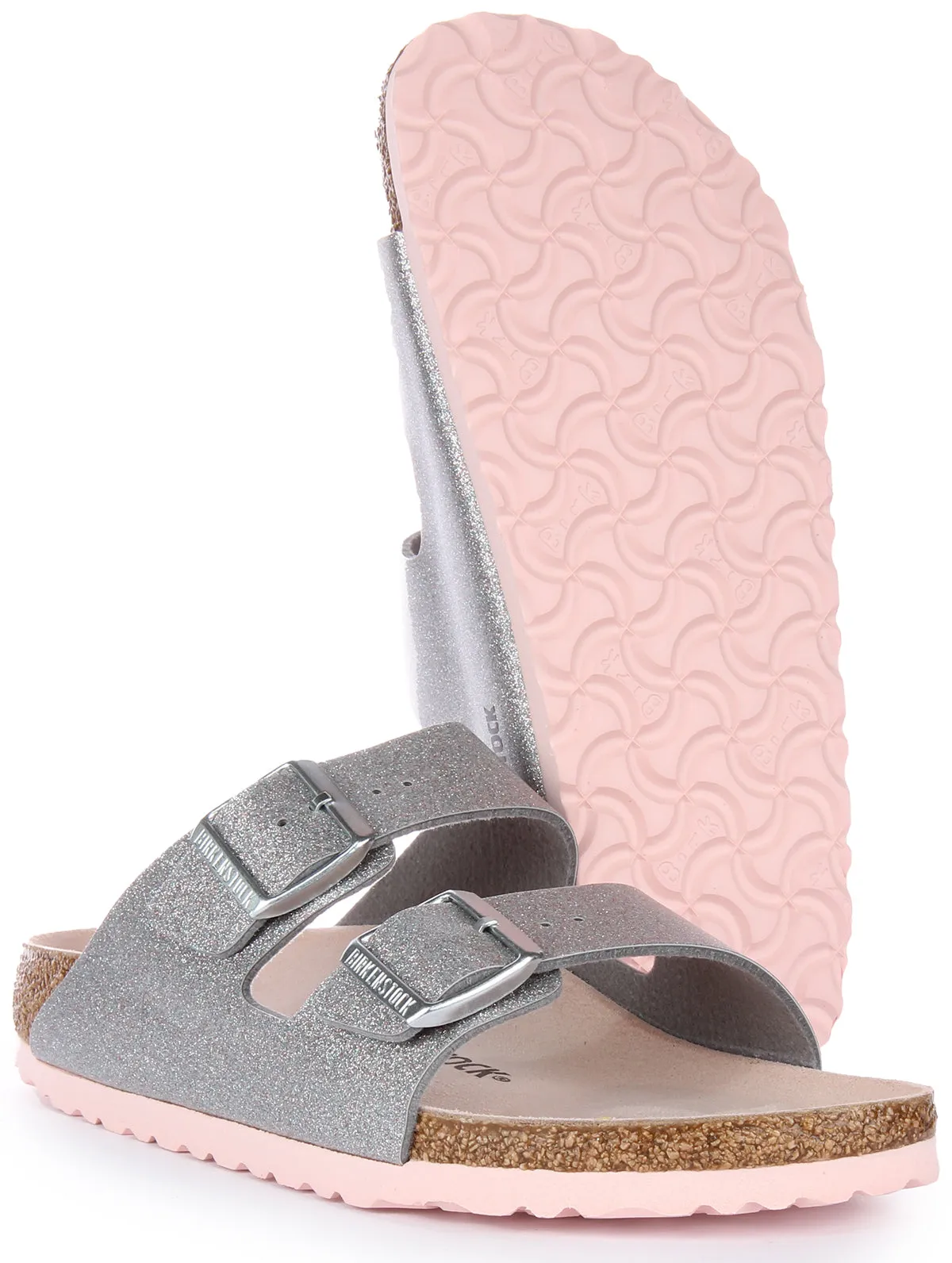 Birkenstock Arizona Bf In Silver | Narrow Fit Shoes Birkenstock