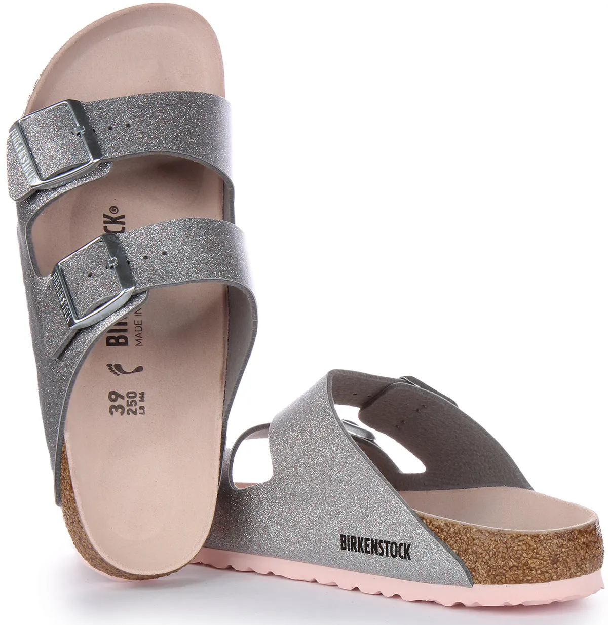Birkenstock Arizona Bf In Silver | Narrow Fit Shoes Birkenstock