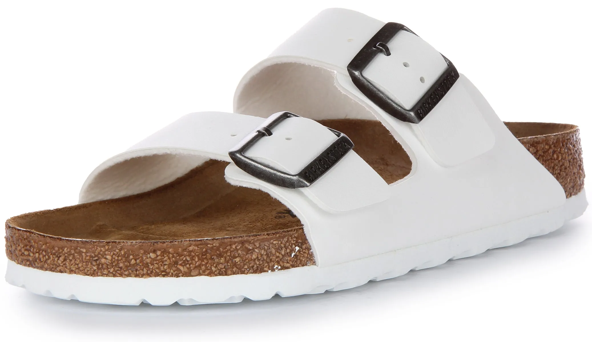 Birkenstock Arizona Bf In White | Regular Fit Shoes Birkenstock