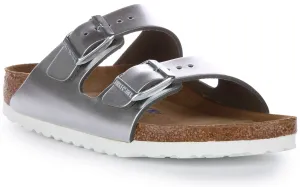 Birkenstock Arizona BS In Silver | Narrow Fit Shoes Birkenstock