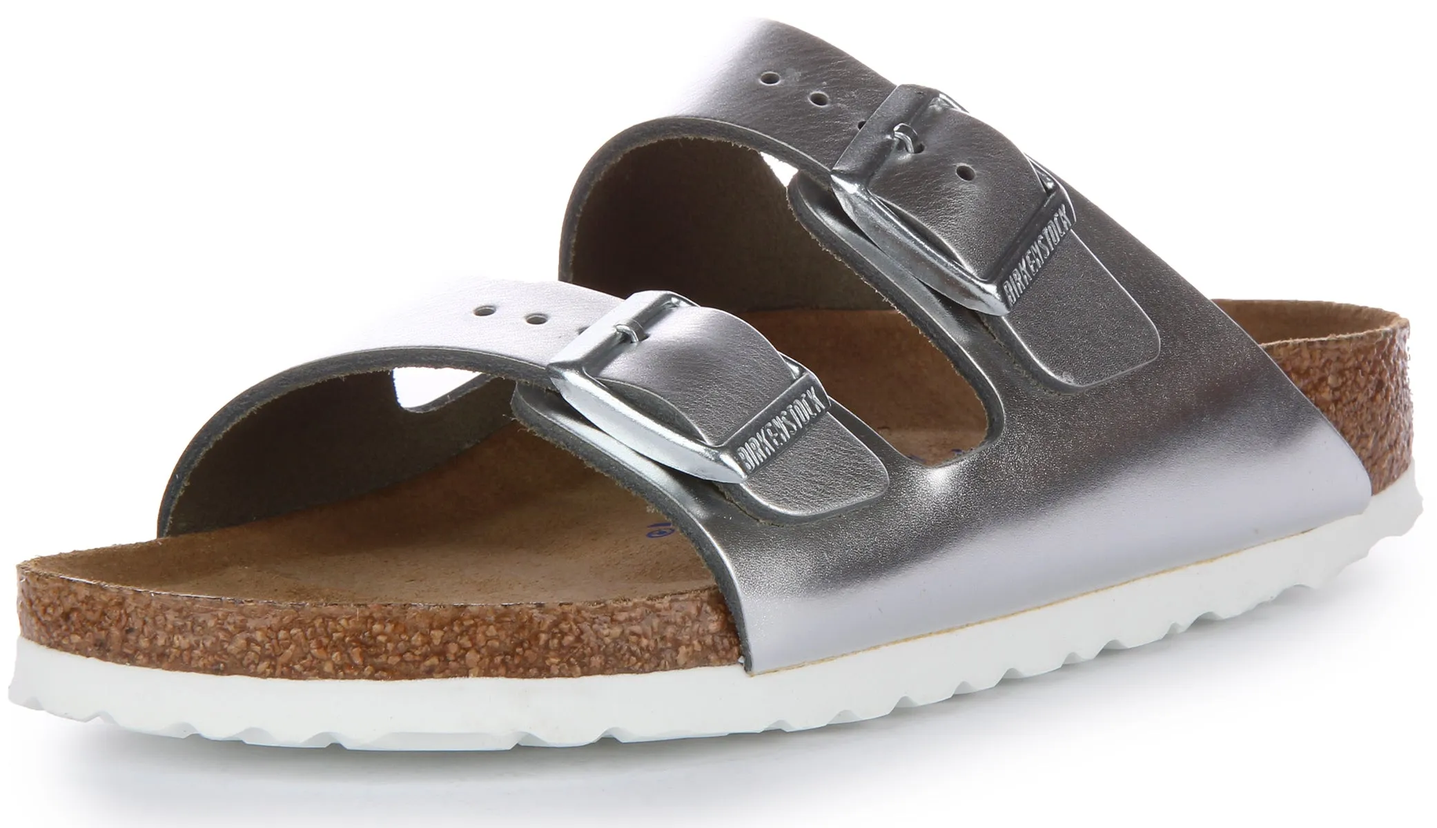 Birkenstock Arizona BS In Silver | Narrow Fit Shoes Birkenstock