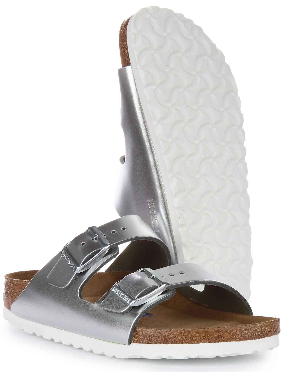 Birkenstock Arizona BS In Silver | Narrow Fit Shoes Birkenstock