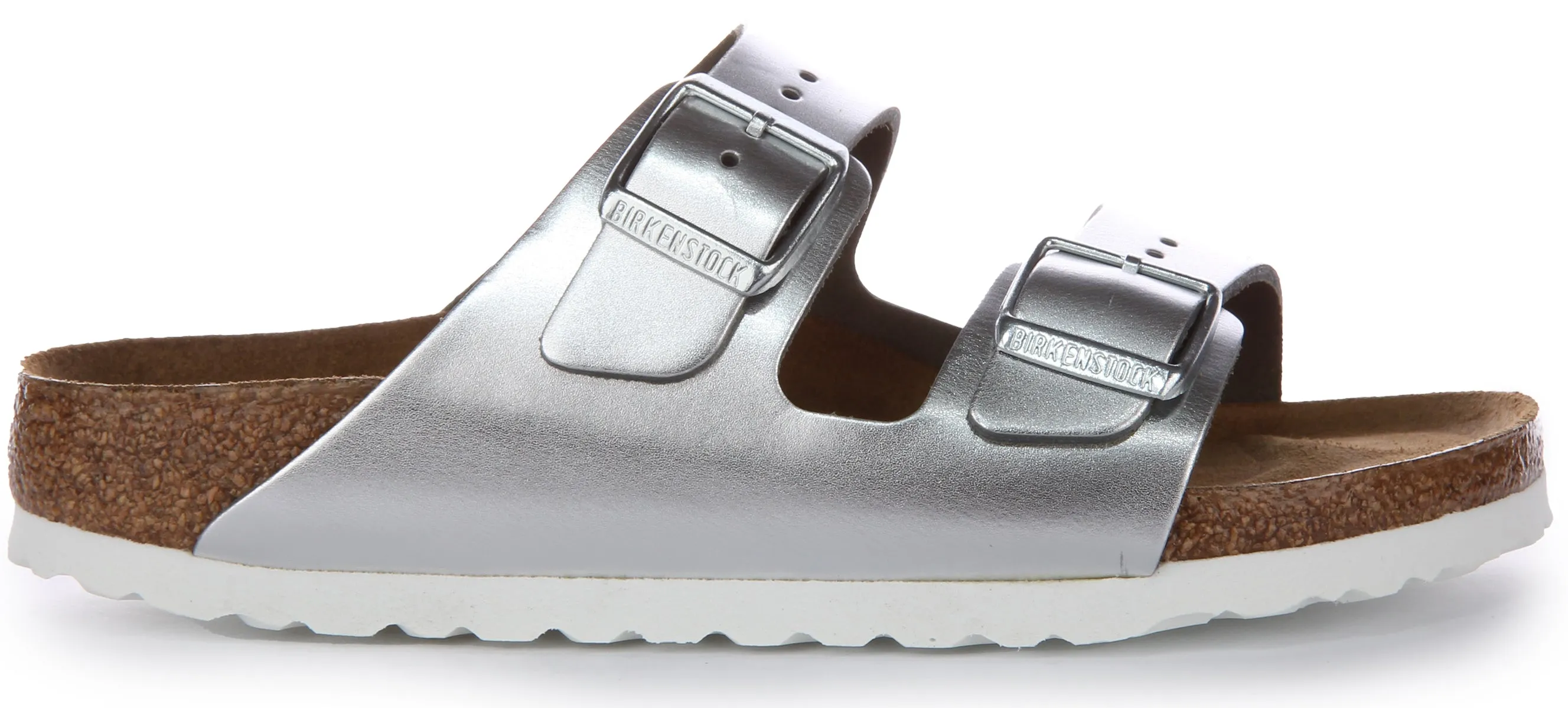 Birkenstock Arizona BS In Silver | Narrow Fit Shoes Birkenstock