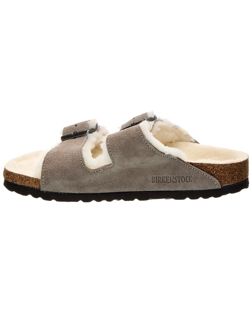 Birkenstock Arizona Narrow Suede & Shearling Sandal
