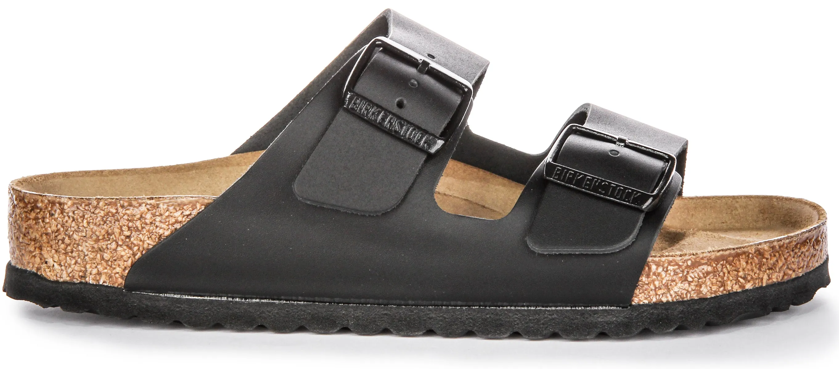 Birkenstock Arizona Natural Leather In Black | Regular Fit Shoes Birkenstock