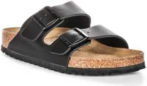 Birkenstock Arizona Natural Leather In Black | Regular Fit Shoes Birkenstock