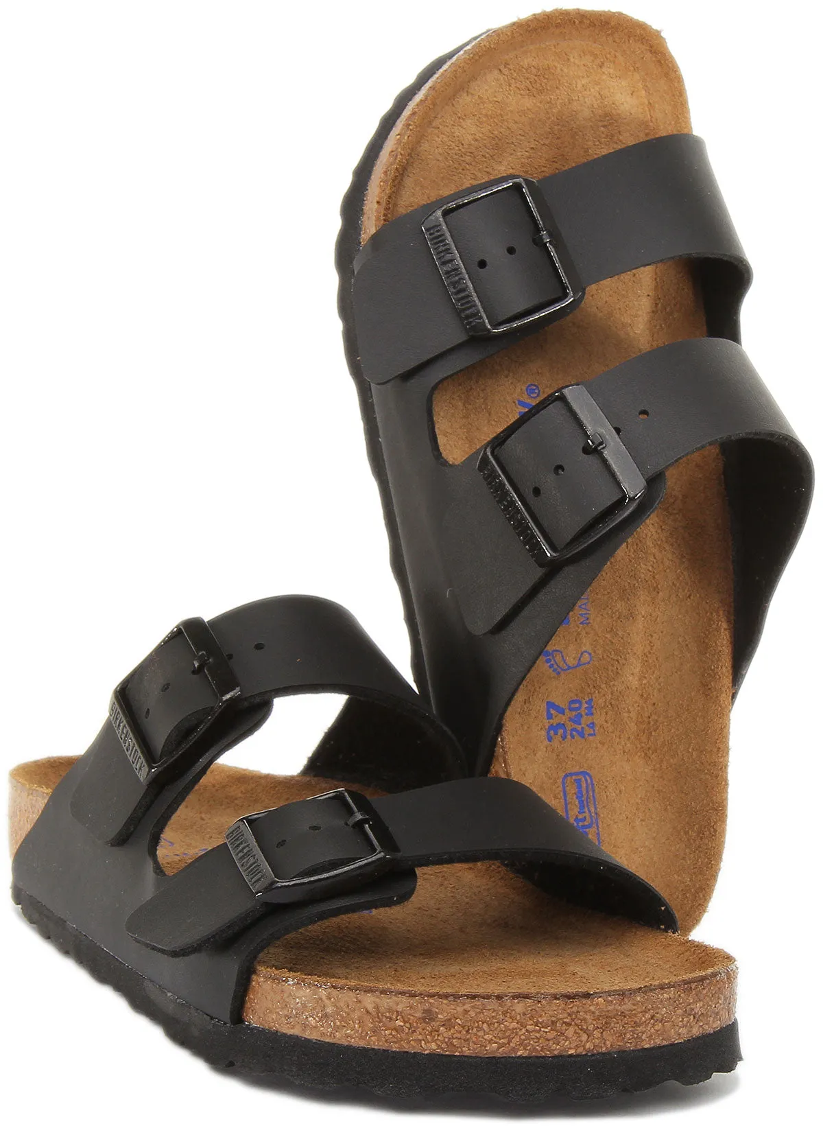 Birkenstock Arizona Soft Footbed In Black Regular Fit | Regular Fit Shoes Birkenstock
