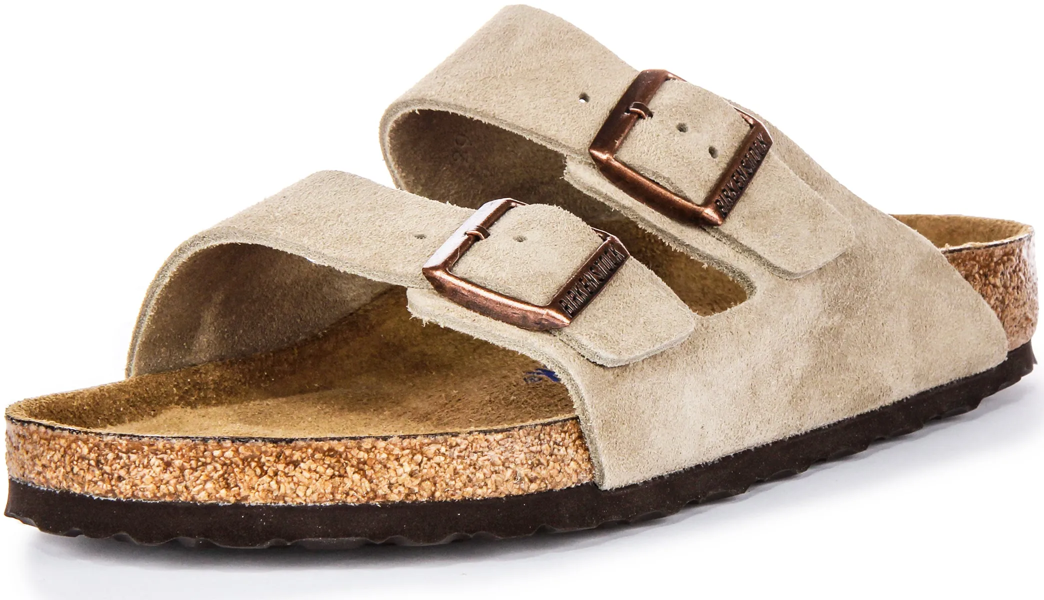 Birkenstock Arizona Soft Footbed In Taupe Shoes Birkenstock