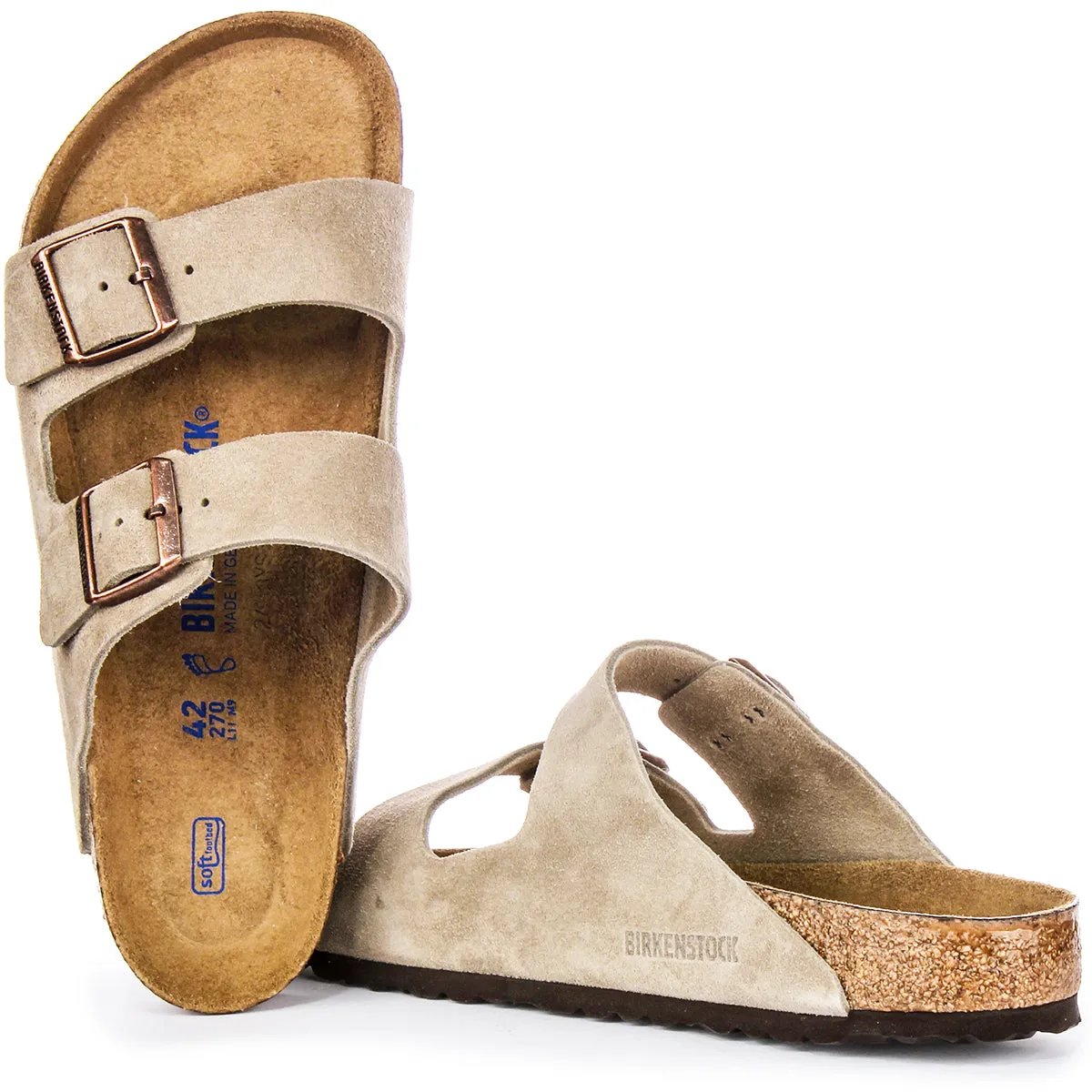 Birkenstock Arizona Soft Footbed In Taupe Shoes Birkenstock