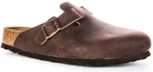 Birkenstock Boston BS In Brown | Regular Fit Shoes Birkenstock
