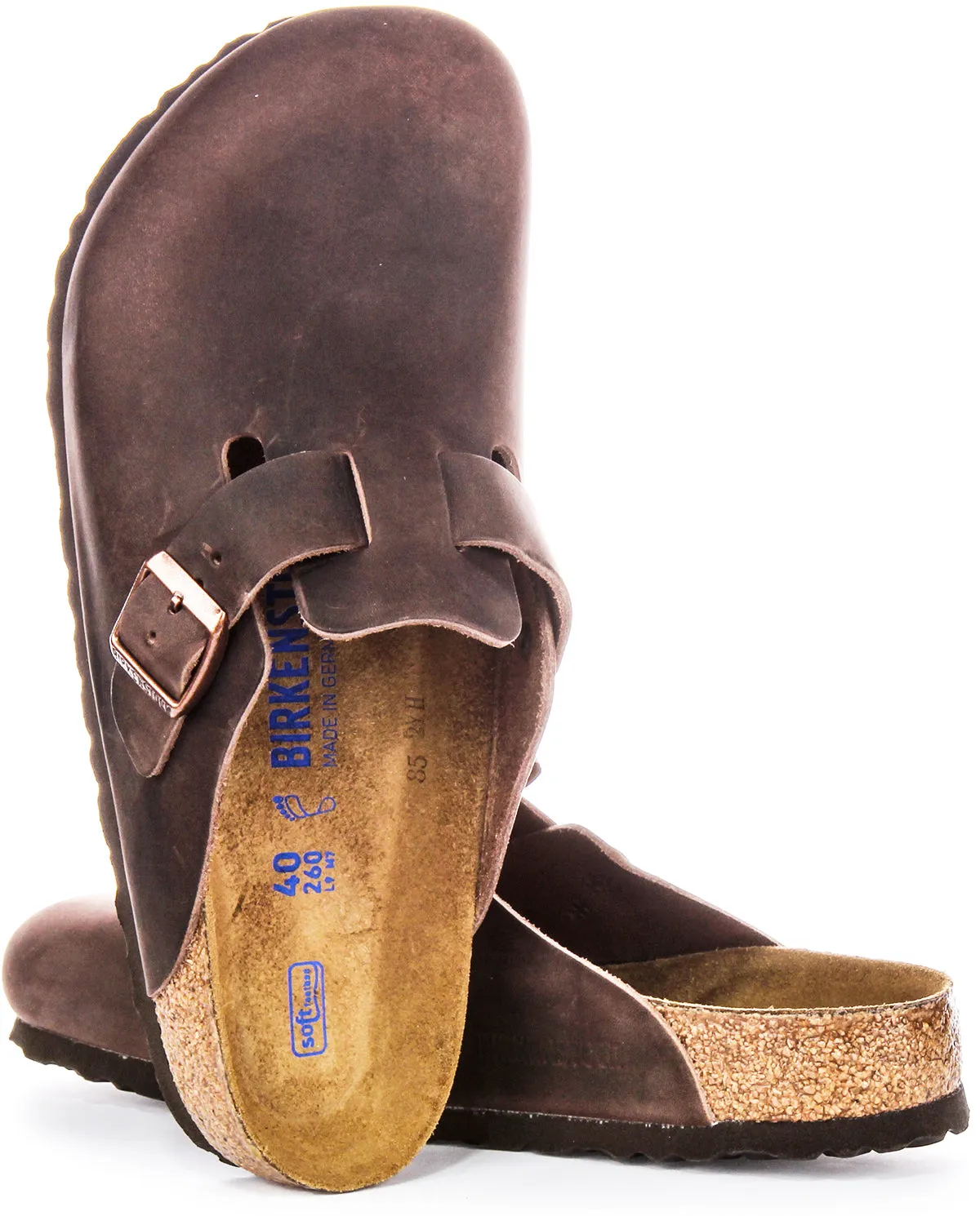 Birkenstock Boston BS In Brown | Regular Fit Shoes Birkenstock