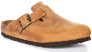 Birkenstock Boston Bs In Cognac | Regular Fit Shoes Birkenstock