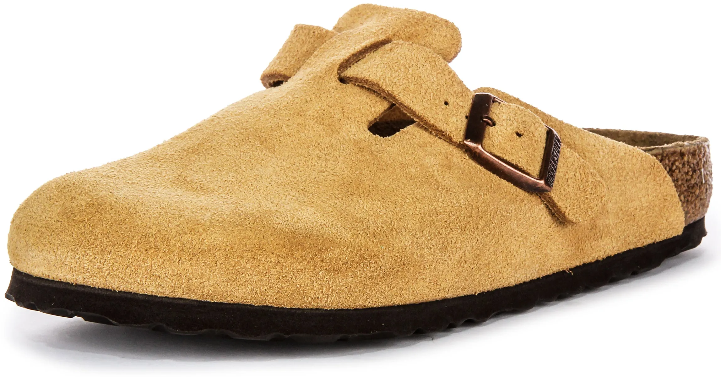 Birkenstock Boston Bs In Lattee | Regular Fit Shoes Birkenstock